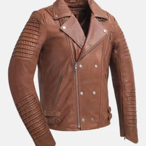 Brooklyn Men’s Fashion Brown Leather Jacket